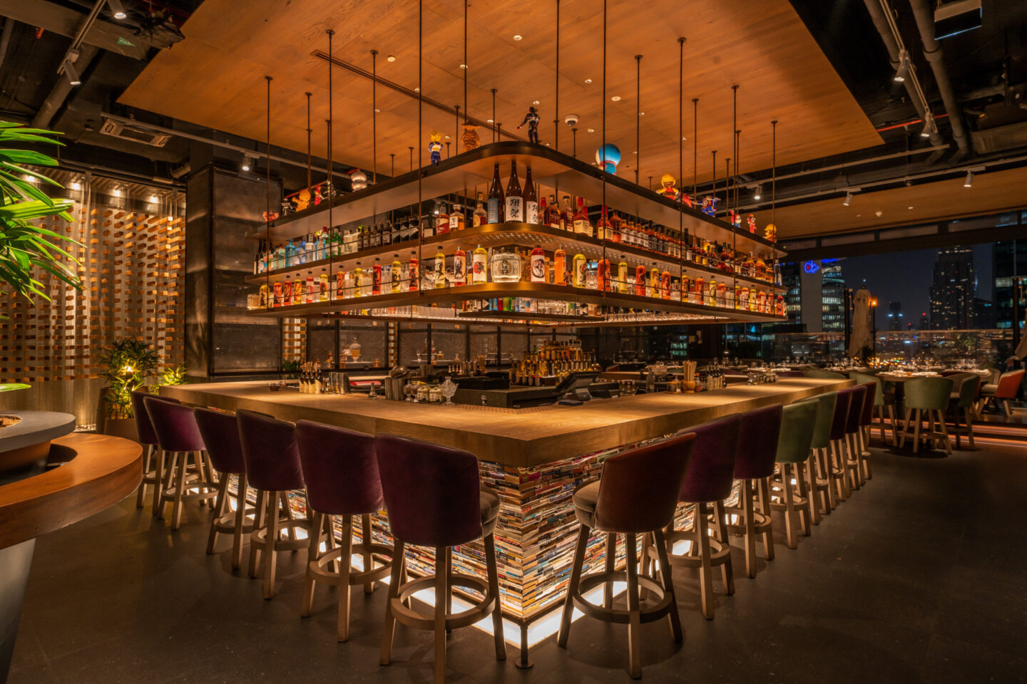 Clap Bar is a sensory wonderland that transports you to the vibrant nightlife of Tokyo.