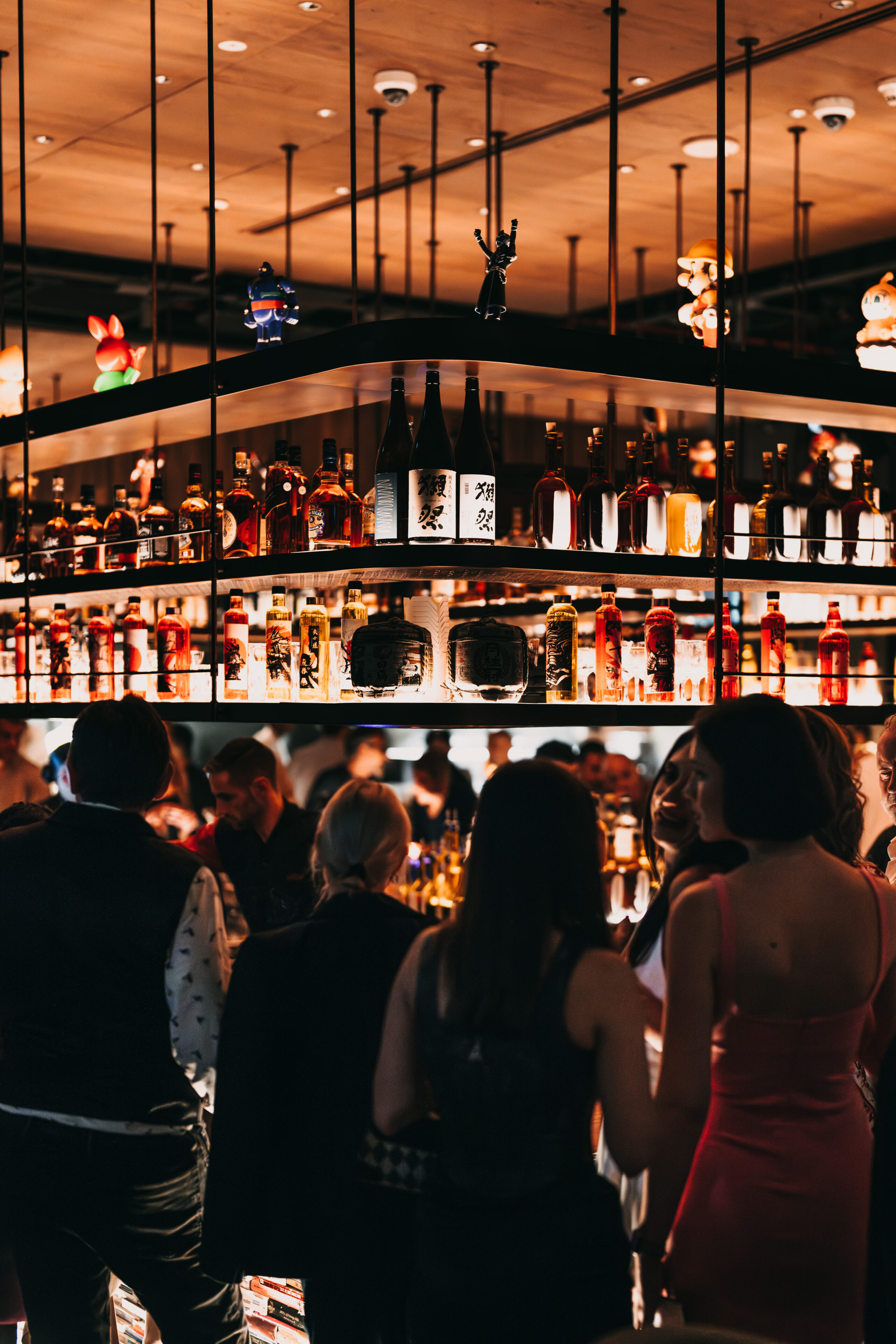 People standing at the bar